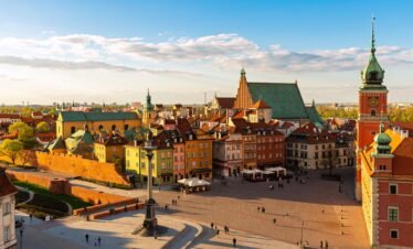 Aerial View of the Old City in Warsaw