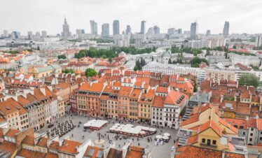 Aerial view of Warsaw