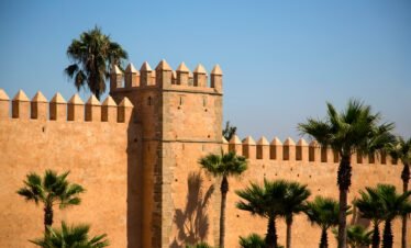 Old city walls in Rabat, Morocco