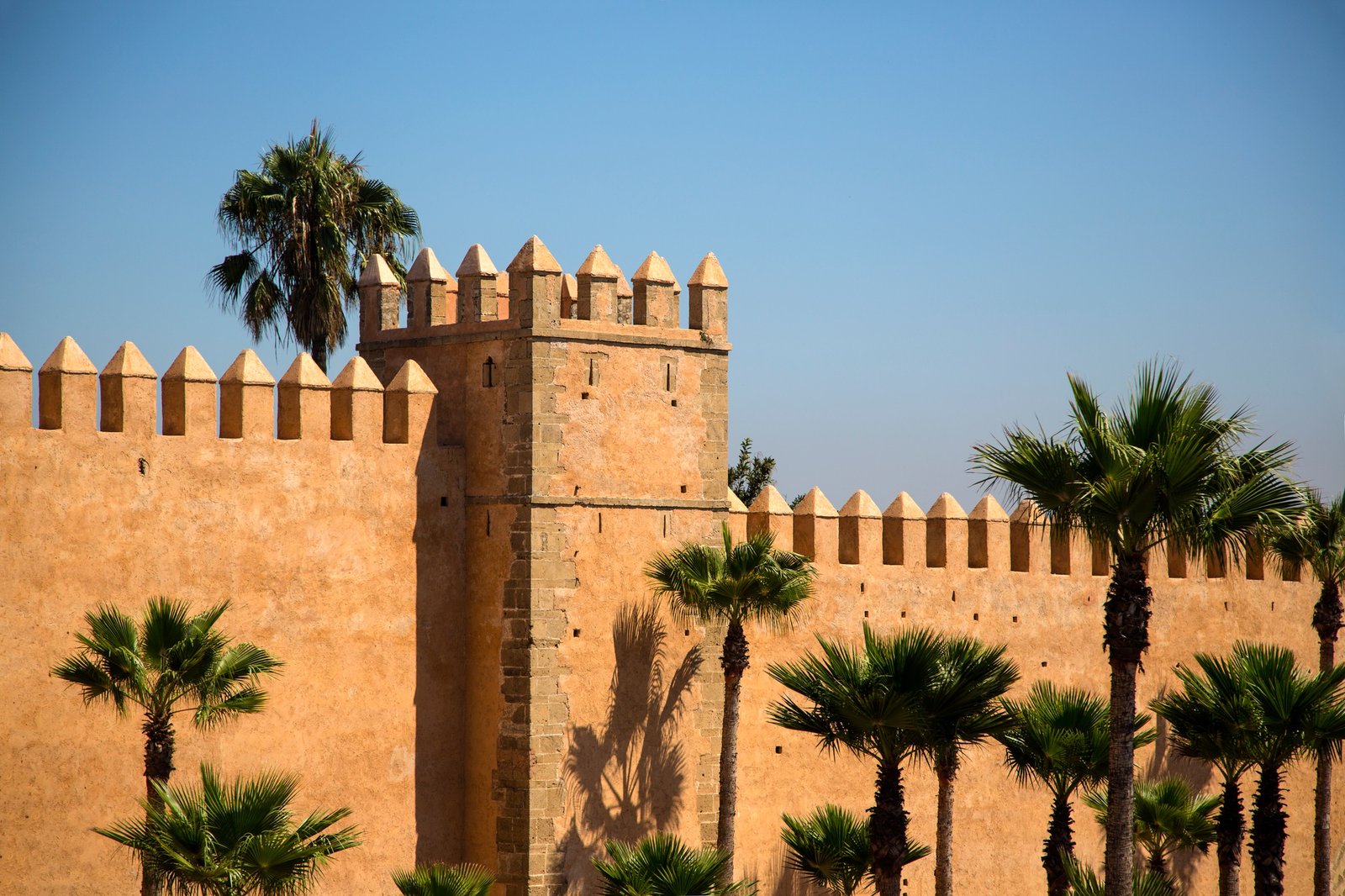 Old city walls in Rabat, Morocco
